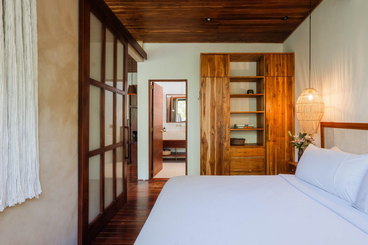 Mars suite with wooden wardrobe and shoji-style sliding doors